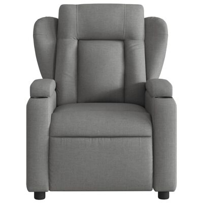 vidaXL Fauteuil inclinable de massage électrique gris foncé tissu