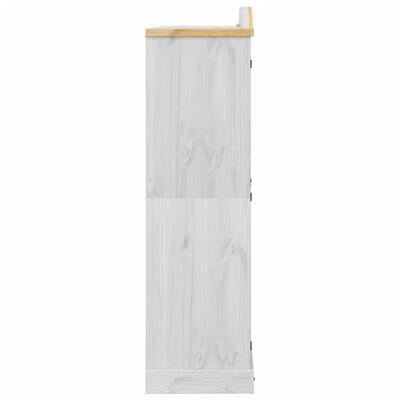 vidaXL Garde-robe Corona blanc 151,5x52x186 cm bois de pin massif