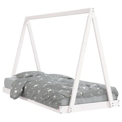 vidaXL Cadre de lit pour enfants blanc 90x200 cm bois de pin massif