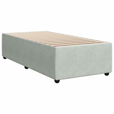 vidaXL Sommier à lattes de lit et matelas Gris clair 100x200cm Velours