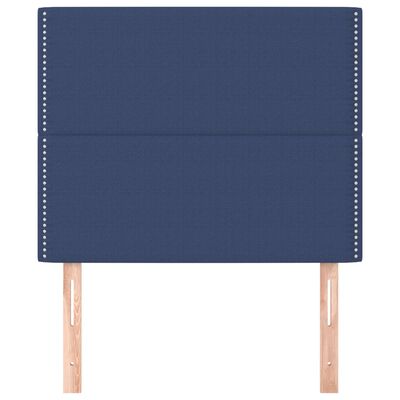 vidaXL Têtes de lit 2 pcs Bleu 90x5x78/88 cm Tissu