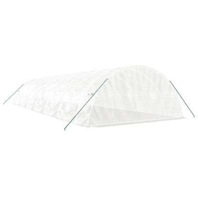 vidaXL Serre avec cadre en acier blanc 70 m² 14x5x2,3 m