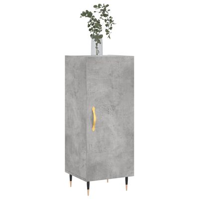 vidaXL Buffet Gris béton 34,5x34x90 cm Bois d'ingénierie