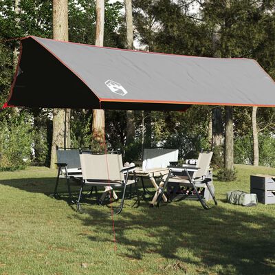 vidaXL Bâche de camping gris et orange 500x294 cm imperméable