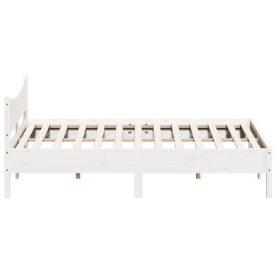 vidaXL Cadre de lit sans matelas blanc 180x200 cm bois massif de pin