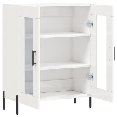 vidaXL Buffet Blanc brillant 69,5x34x90 cm Bois d'ingénierie