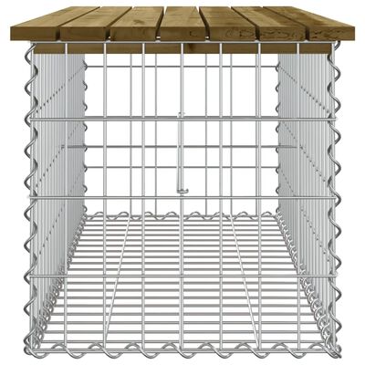 vidaXL Banc de jardin design gabion 103x44x42 cm bois de pin imprégné