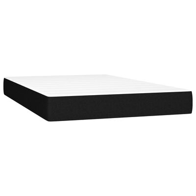 vidaXL Sommier à lattes de lit et matelas et LED Noir 120x200 cm Tissu