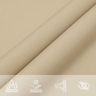 vidaXL Voile de parasol tissu oxford triangulaire 5x5x5 m beige