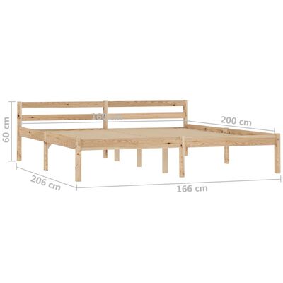 vidaXL Cadre de lit sans matelas bois massif de pin 160x200 cm