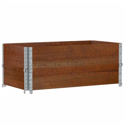 vidaXL Colliers de palette 2 pcs marron 100x50 cm bois de pin solide