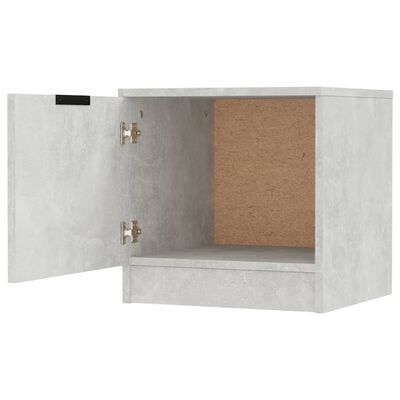 vidaXL Tables de chevet 2 pcs Gris béton 40x39x40 cm