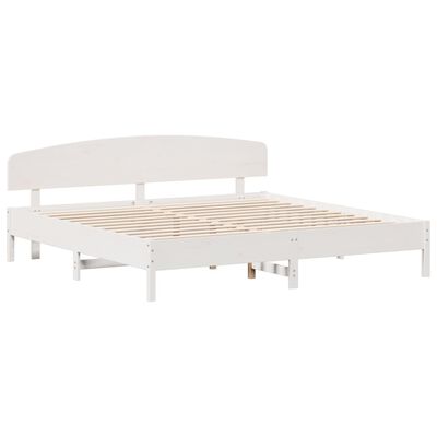 vidaXL Cadre de lit sans matelas blanc 180x200 cm bois massif de pin