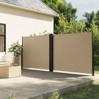 vidaXL Auvent latéral rétractable beige 180x1200 cm