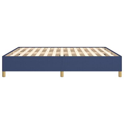 vidaXL Cadre de lit sans matelas bleu 160x200 cm tissu