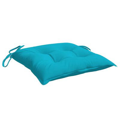 vidaXL Coussins de chaise lot de 6 turquoise 40x40x7 cm tissu