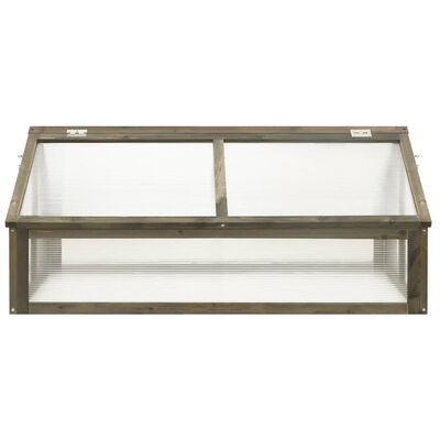 vidaXL Serre Gris 114x80x50 cm Bois de sapin