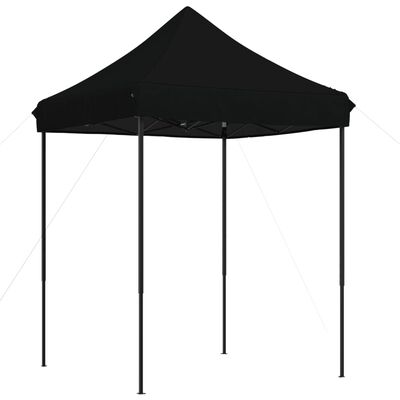 vidaXL Tente de réception pliable escamotable noir 200x200x306 cm