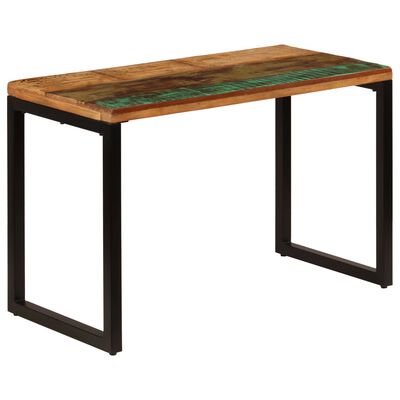 vidaXL Table à manger 115x55x76cm Bois de récupération massif et acier