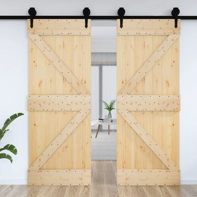 vidaXL Porte NARVIK 85x210 cm bois massif de pin