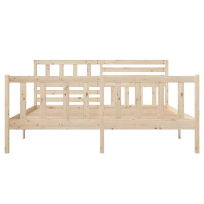 vidaXL Cadre de lit Bois massif 140x190 cm