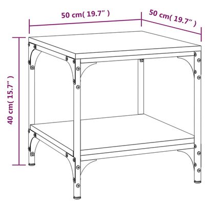 vidaXL Table basse Noir 50x50x40 cm Bois d'ingénierie