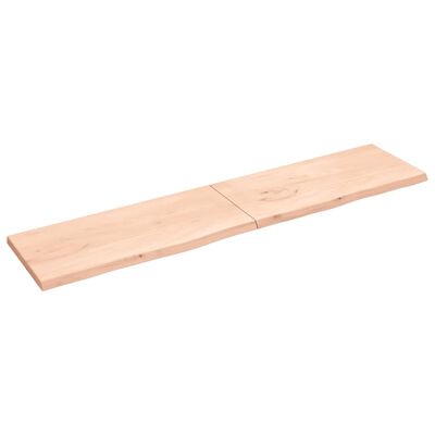 vidaXL Dessus de table 220x50x(2-4) cm bois de chêne massif non traité