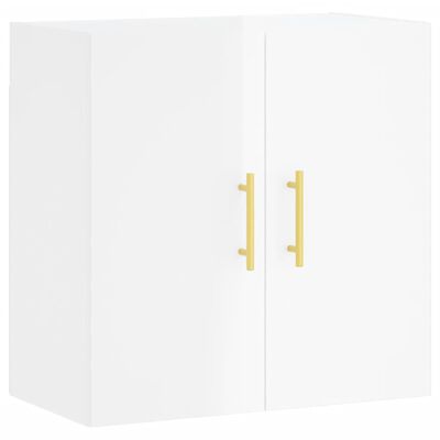 vidaXL Armoire murale Blanc brillant 60x31x60 cm Bois d'ingénierie