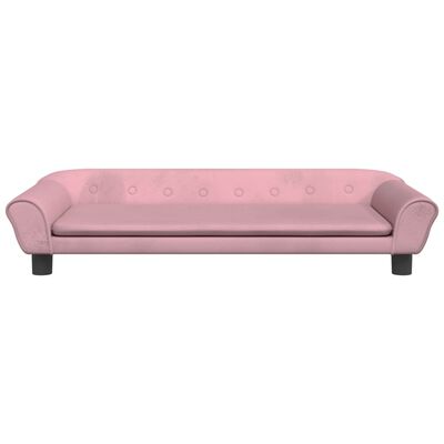 vidaXL Canapé pour enfants rose 100x50x26 cm velours