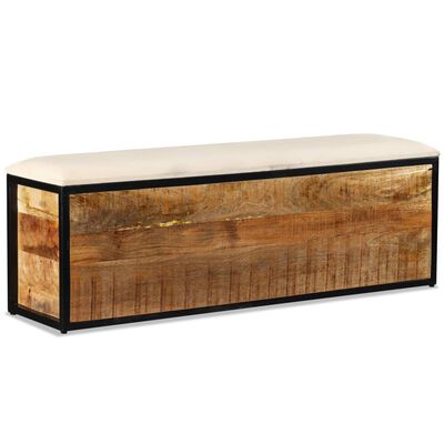 vidaXL Banc de rangement avec 3 tiroirs Bois de manguier 120x30x40 cm