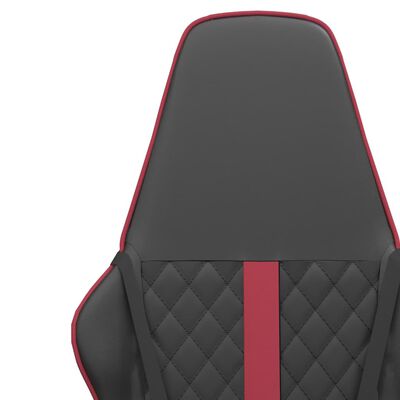 vidaXL Chaise de jeu Noir et rouge bordeaux Similicuir