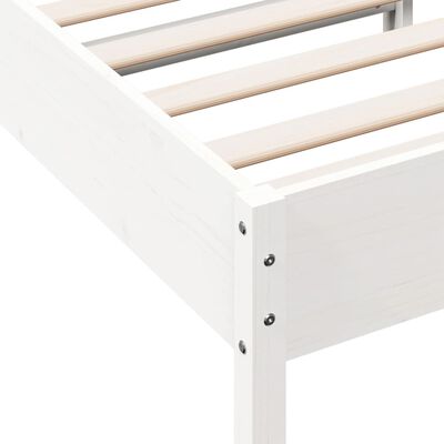 vidaXL Cadre de lit sans matelas blanc 90x190 cm bois de pin massif