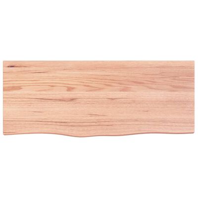 vidaXL Dessus de table marron clair bois chêne massif traité