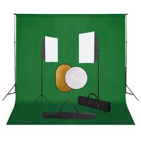 vidaXL Kit de studio photo boîtes à lumière toile de fond réflecteur