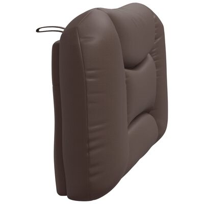 vidaXL Coussin de tête de lit marron 100 cm similicuir