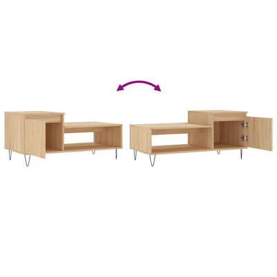 vidaXL Table basse Chêne sonoma 100x50x45 cm Bois d'ingénierie