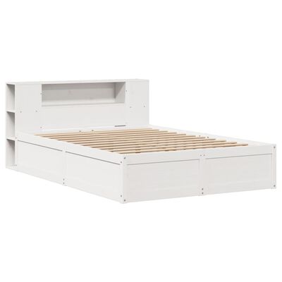 vidaXL Cadre de lit sans matelas blanc 150x200 cm bois de pin massif