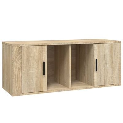 vidaXL Meuble TV Chêne sonoma 100x35x40 cm Bois d'ingénierie