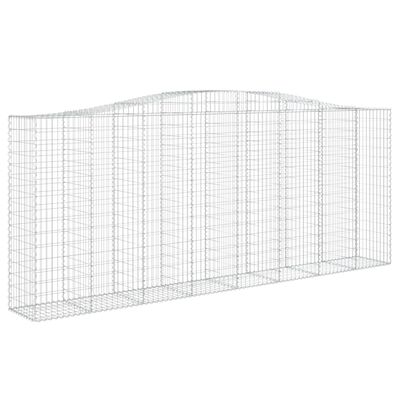 vidaXL Paniers à gabions arqués 6 pcs 400x50x160/180 cm fer galvanisé