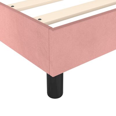 vidaXL Cadre de lit Rose 100x200 cm Velours