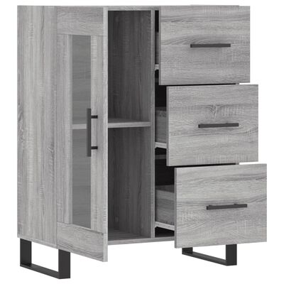 vidaXL Buffet sonoma gris 69,5x34x90 cm bois d'ingénierie