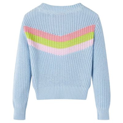 Pull-over tricoté pour enfants bleu 104