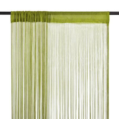 vidaXL Rideau en fils 2 pcs 100 x 250 cm Vert