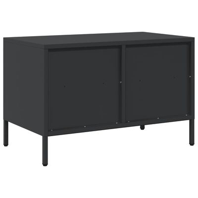 vidaXL Meuble TV noir 68x39x43,5 cm acier laminé à froid