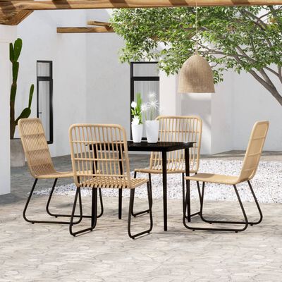 vidaXL Ensemble à manger de jardin 5 pcs Chêne