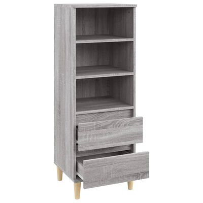 vidaXL Buffet haut Sonoma gris 40x36x110 cm Bois d'ingénierie