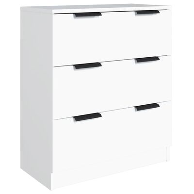 vidaXL Buffets 3 pcs Blanc Bois d'ingénierie