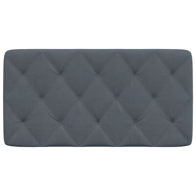 vidaXL Coussin de tête de lit gris foncé 100 cm velours