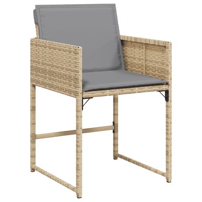 vidaXL Ensemble à manger de jardin et coussins 17 pcs mélange beige