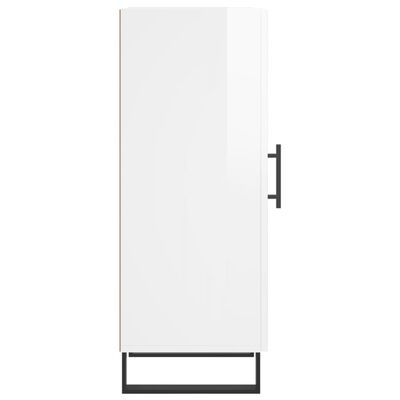 vidaXL Buffet Blanc brillant 34,5x34x90 cm Bois d'ingénierie